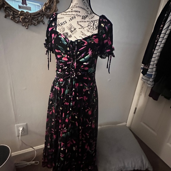 Blackmilk Midi Hummingbird Dress NWOT L - Picture 3 of 5
